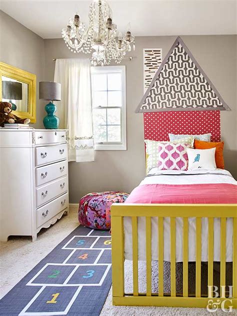 Swathes of gauzy white fabric covering the windows lend a palatial feel to the room. Kid's Bedroom Ideas for Girls | Better Homes & Gardens