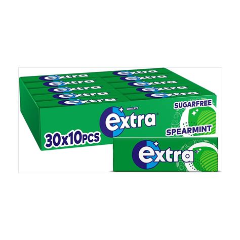 Extra Spearmint Sugarfree Chewing Gum 10 Pieces Bb Foodservice