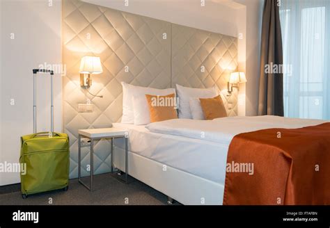 Modern Generic Hotel Room In European Country Stock Photo Alamy
