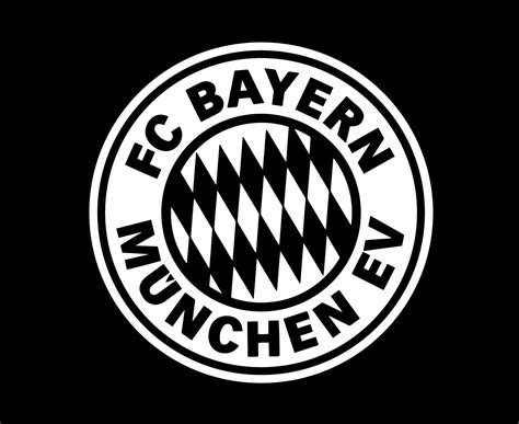 Bayern Munich Logo Symbol White And Black Design Germany Football