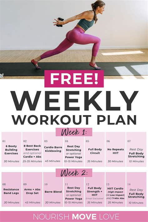 Free Day Workout Plan Pdf Nourish Move Love
