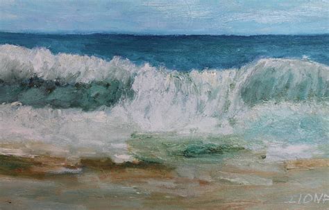 Waves 36 X 36 Original Impressionist Painting By Ilona Martin