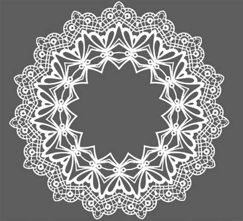 Free White Lace Pattern Ornament Vector Titanui