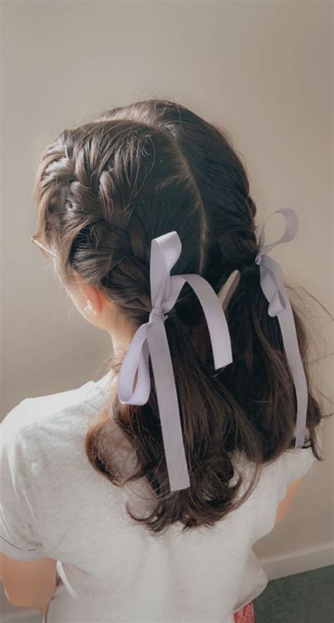 Pigtail Braids In 2022 Girly Hairstyles Ribbon Hairstyle Aesthetic Hair