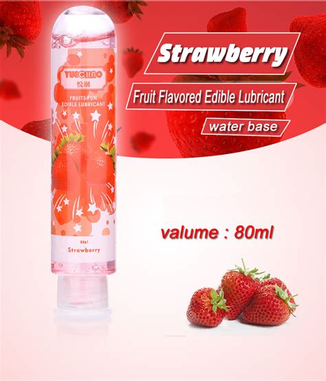 Fruit Flavor Edible Water Based Oral Enhancement Body Lubricant Lube Gel Strawberry Ml