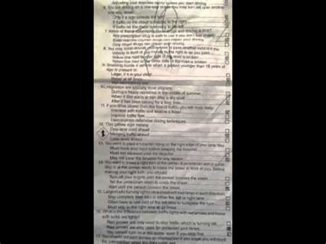 Pls, give me some more tests. California dmv written test paper 2012 - YouTube