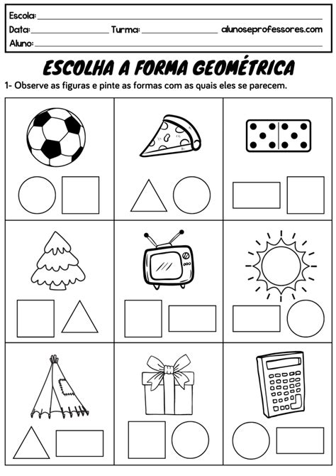 Atividade Formas Geométricas Semelhanças 118