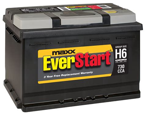 Everstart Maxx Lead Acid Automotive Battery Group Size H6 12 Volt 730