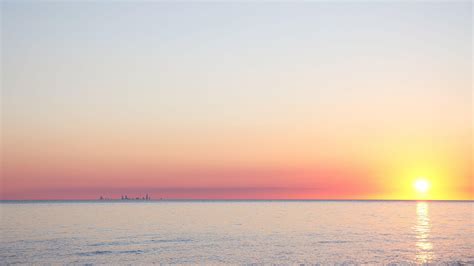 Golden and pink sunset on the sea HD desktop wallpaper : Widescreen ...