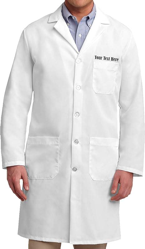 Personalized Embroidered Lab Coat For Men 41 Inch Custom