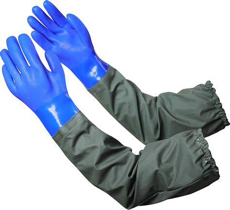 Extra Long 275 Rubber Gloves Mumuke Chemical Resistant Gloves Pvc