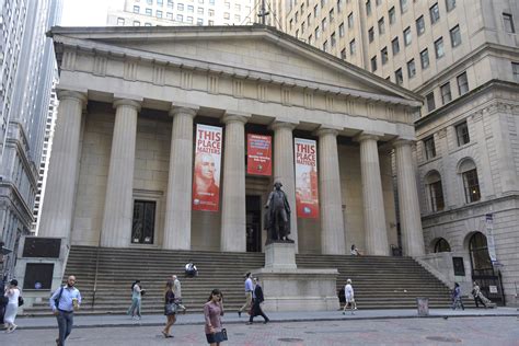 Financial District Wall Street Federal Hall New York Financial
