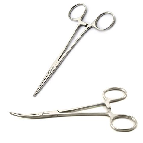 Surgical Hemostat Kelly Locking Forceps Clamp Straight And Curved