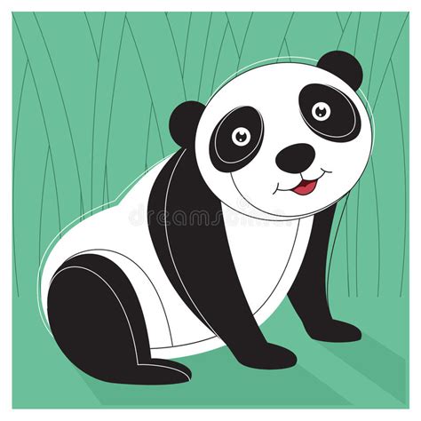 Vector Panda Sit Illustration Stock Vector Illustration Of Brown