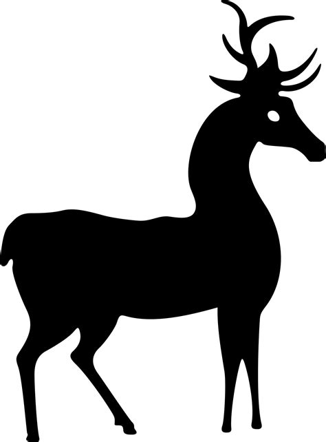 Deer Standing Silhouette Vector Free Vector Cdr Download