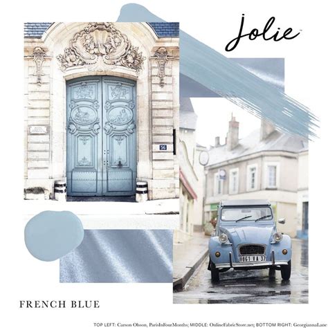 When choosing interior paint colors, coordinate shades with the furniture and rugs in the room. French Blue | Jolie Paint (With images) | French blue ...