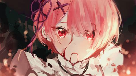 Crying Girl Pink Hair Ram Hd Rezero Starting Life In Another World