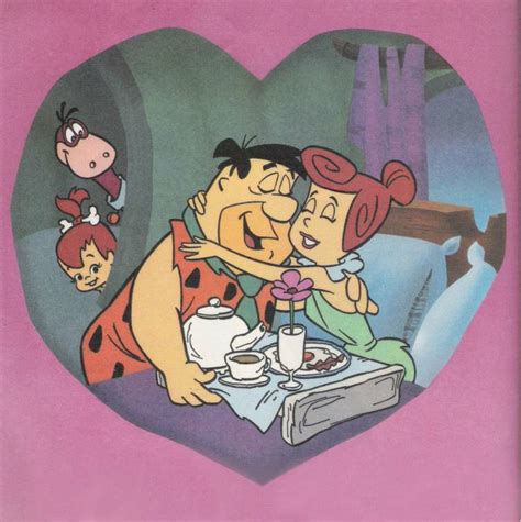 Fred And Wilma Romantic Classic Cartoon Characters Vintage Cartoon