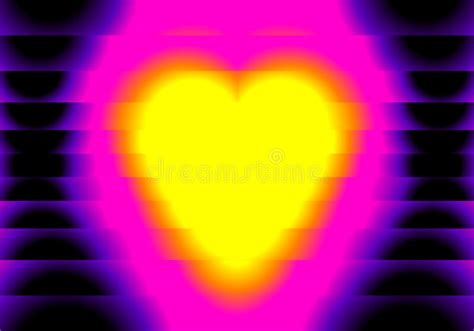 Abstract Pink Yellow Heart Pattern Illustration Stock Vector