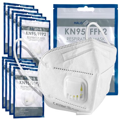 Buy Halo Plus Ffp2 Face Disposable Kn95 Respirator Withwithout Valve