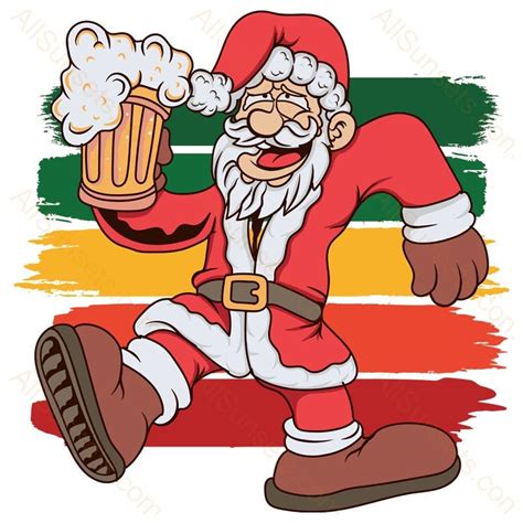Clipart Betrunkener Weihnachtsmann Mit