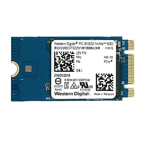 Wd Sn520 256gb M2 2242 Pcie Nvme Solid State Drive Sdapmuw256g Oem Ssd