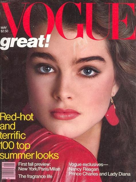 Brooke Shields Vogue Usa Brooke Shields Vogue Magazine Magazine Cover