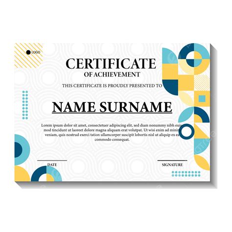 Certificate Template With Modern Vector Template Download On Pngtree