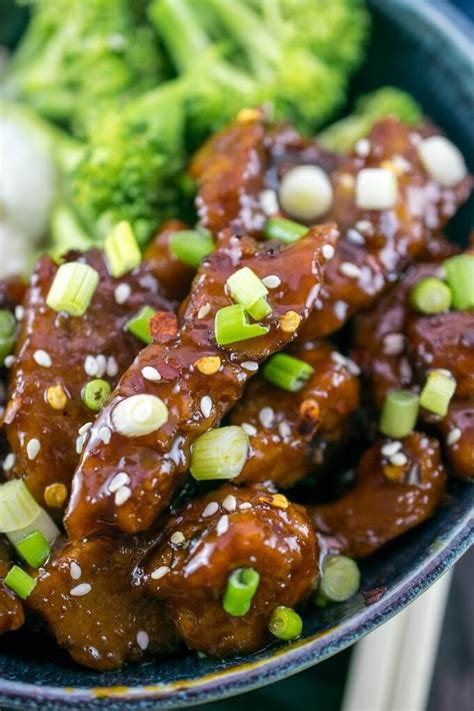 Be the first to review this recipe. Pan-fried seitan pieces are tossed in a sweet garlic ginger soy sauce to make this meatless ...