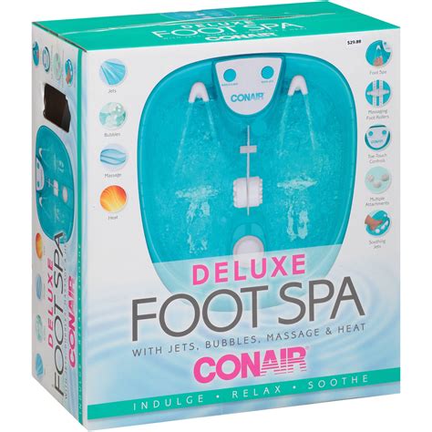 conair deluxe foot spa with bubbles massage and heat instruction manuals