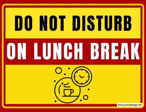 On Lunch Break Sign Free Download