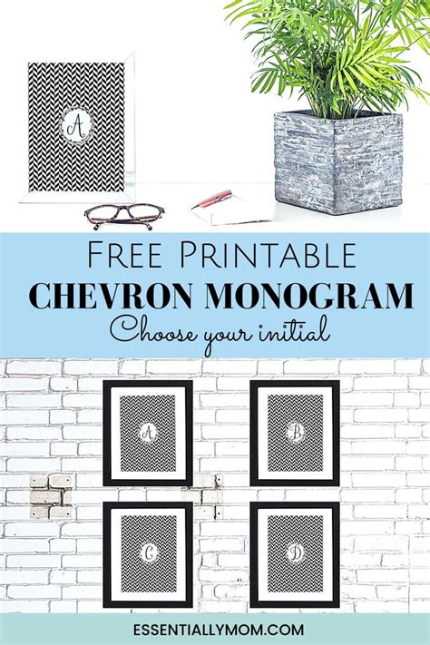 Free Printable Chevron Monogram Printable Initial Monograms Free