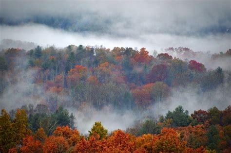 Foggy Mountain Photograph Blue Ridge Mountains Autumn Etsy