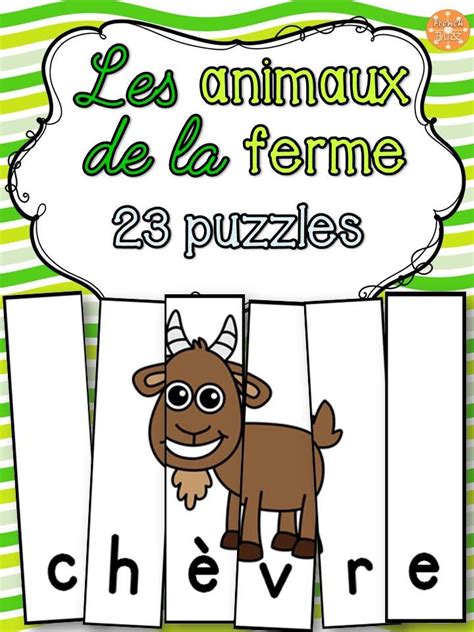 Animaux De La Ferme 23 Puzzles French Animals Animaux De La Ferme
