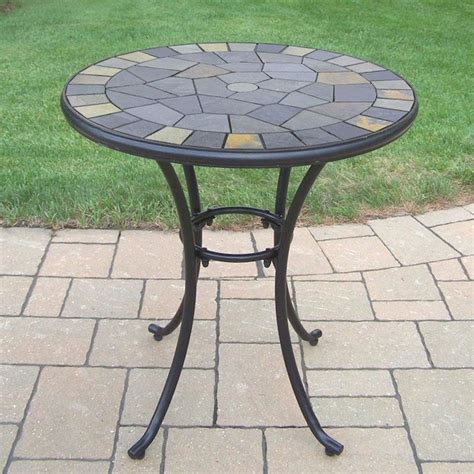 Oakland Living Stone Art Round Outdoor Bistro Table 26 In W X 26 In L