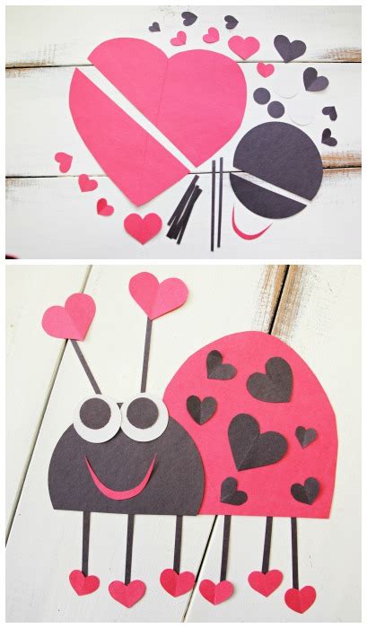 Heart Lady Bug Valentines Craft Housing A Forest