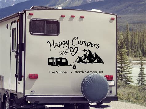 Happy Campers Custom Rv Decal Camper Decal Motorhome Decal