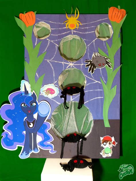 232449 Safe Artistc Quel Pipsqueak Princess Luna Spider Game