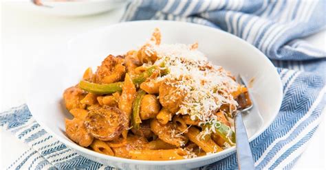 Pour in 1 cup of the homemade stock and scrape up any browned bits stuck to the bottom of the pot. Creamy Cajun Chicken Pasta (with sausage too!) - The ...