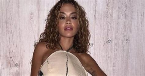 Rita Ora Ditches Bra And Shows Off Huge Tattoos As She Poses In Barely