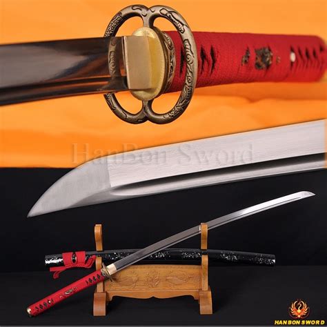 Japanese Samurai Sword Damascus Blade Dragon Musashi Tsuba 8192 Layers