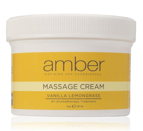 Vanilla Lemongrass Massage Cream Massage Cremes Amber
