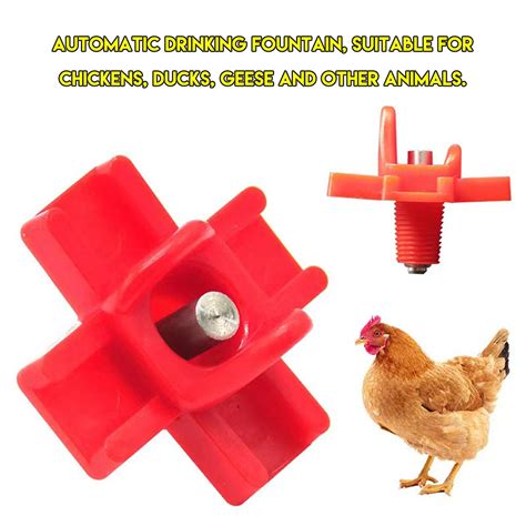 Horizontal Side Mount Automatic Poultry Nipples Drinker Waterer For Chicken Or Quail12pcs
