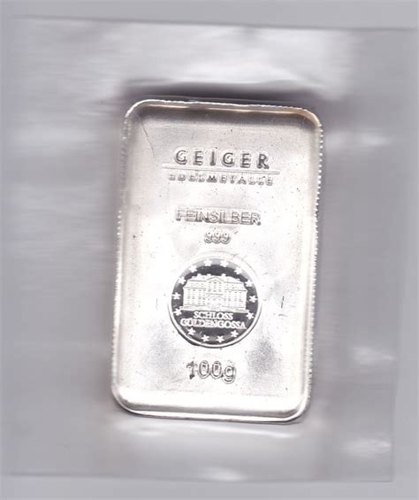 Silver Bar 100 Gr Geiger Schloss Güldengossa Catawiki
