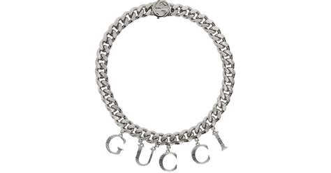 Gucci Script Choker Necklace Lyst Canada