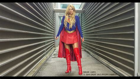 dana labo supergirl replica catwalk dress with leather boots cape and skirt youtube