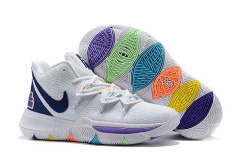 Nike Kyrie 5 Have A Nike Day White Deep Royal Glacier Blue Classic Basketball Shoes Women S In