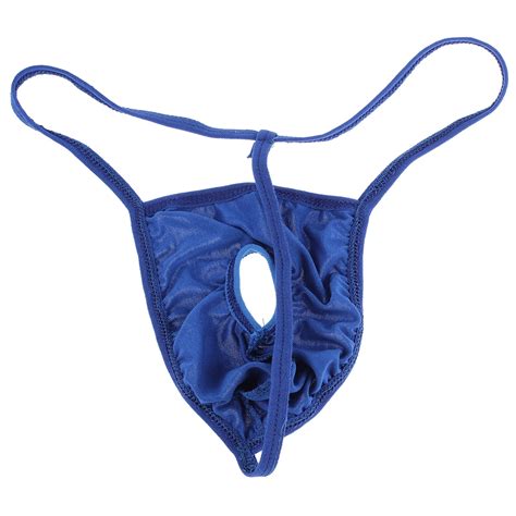 Aass Hot Mens Sexy Open G String T Back Pouch Thong Brief Blue In G