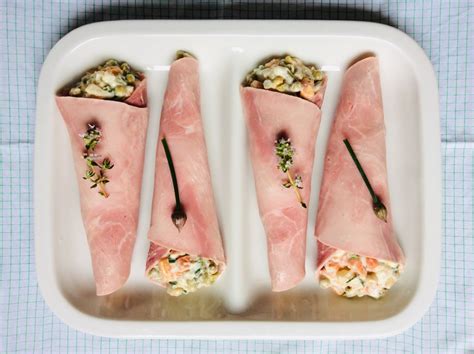 Cornets de jambon blanc macédoine Les tiroirs de Catherine