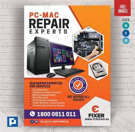 Computer Repair Services Flyer Psdpixel